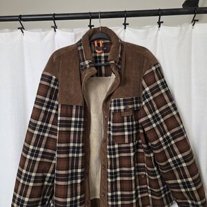 Plaid Brown and Tan Men's Jacket